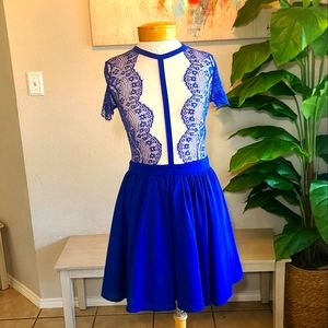 Missguided sexy see thru blue dress